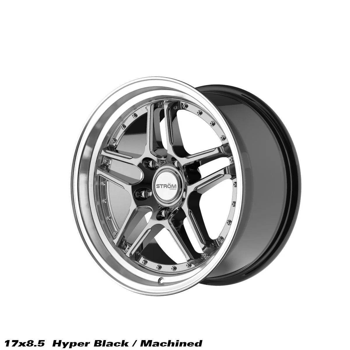STROM DS-05 Hyper Black / Polished Dish 17x8.5 5x114.3 ET26