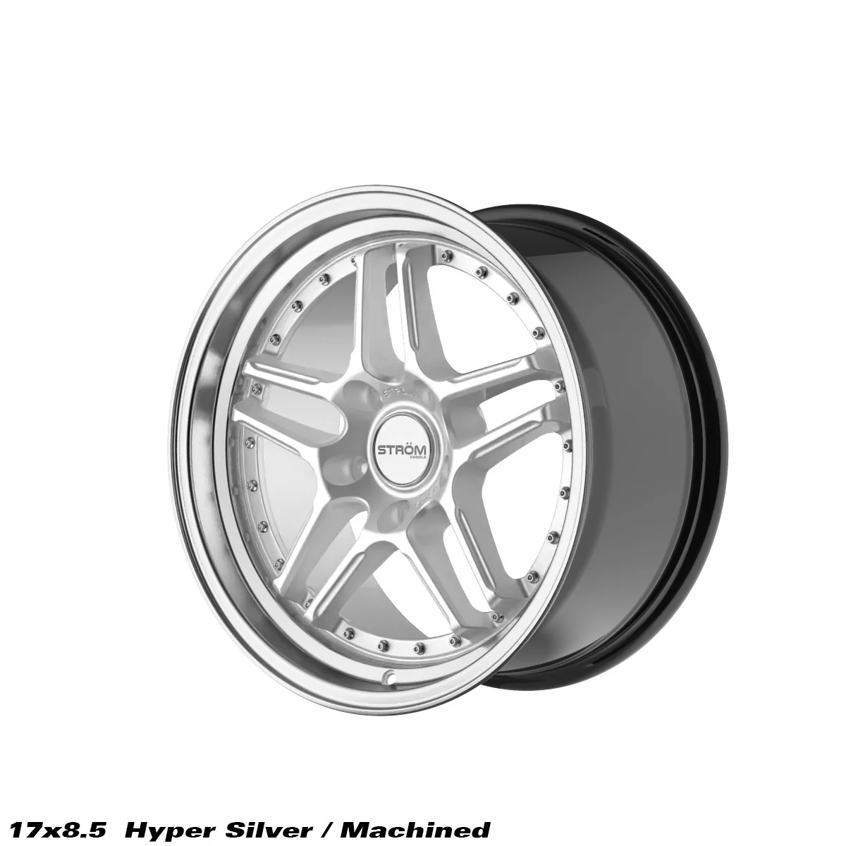STROM DS-05 Hyper Silver / Polished Dish 17x8.5 5x120 ET30