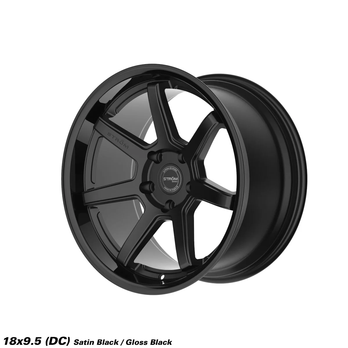 STROM DS-15 Gloss Black / Satin Black Face 18x9.5 5x114.3 ET10