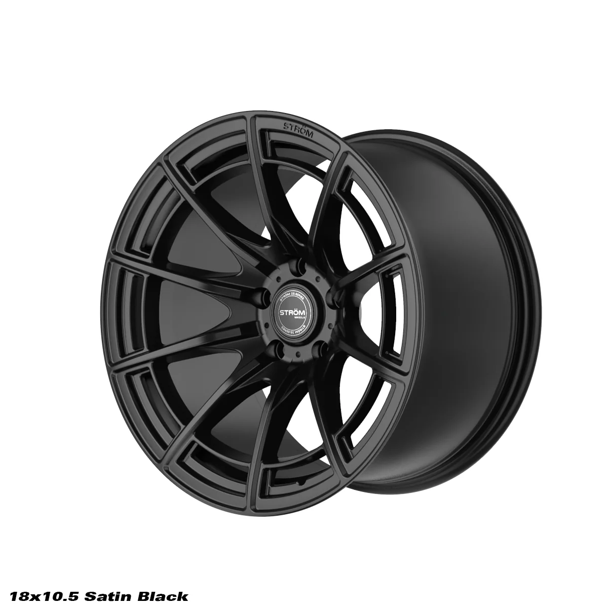 STROM DS-F55 Full Satin Black 18x10.5 5x120 ET8