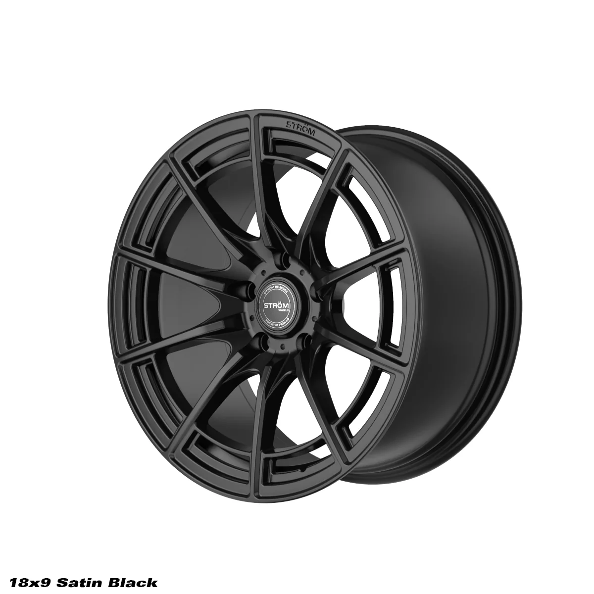 STROM DS-F55 Full Satin Black 18x9 5x114.3 ET30