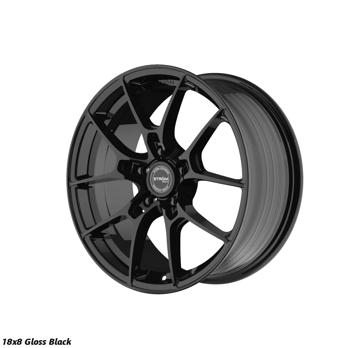 STROM STR-F1 Gloss Black 18x8 5x112 ET42